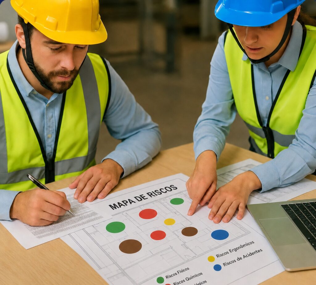 Equipe da LOFIT em levantamento técnico de segurança do trabalho